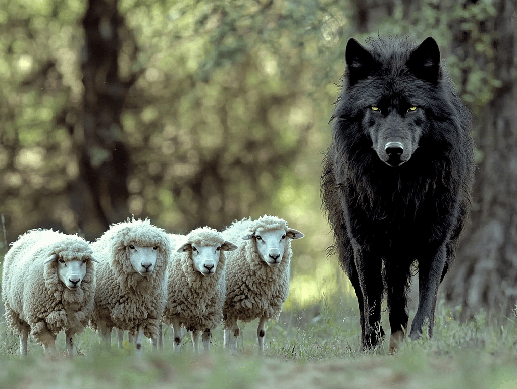suicide picnic a black wolf with 3 sheep cinematic chaos 10 bb014dc4 7aa4 4bd2 a62e 1763cfb9cca6 1