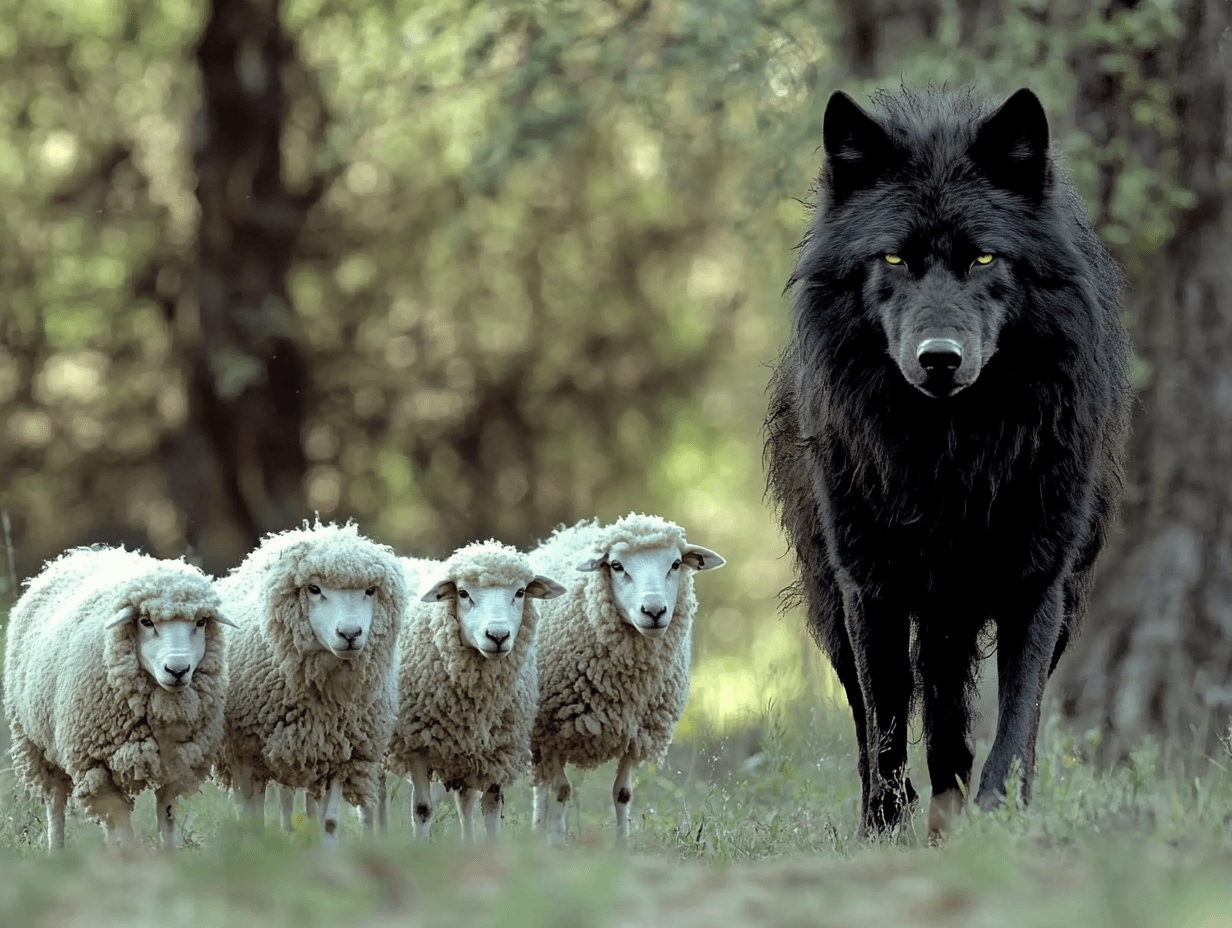 suicide picnic a black wolf with 3 sheep cinematic chaos 10 bb014dc4 7aa4 4bd2 a62e 1763cfb9cca6 1