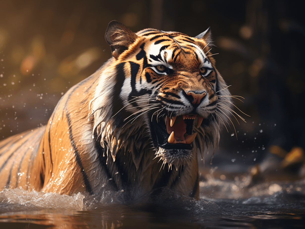 suicide picnic a tiger raoring photorealistic cinematic shot a5046467 6ae1 4835 9665 3fe571d75452 3