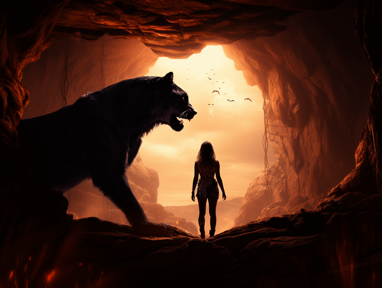 suicide picnic silhouette of a woman and a panther in a cave 5079f27a 405a 44d0 a70c 78fa3bb39a77 3