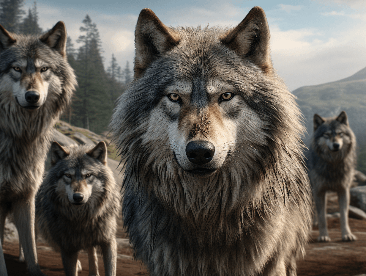 suicide picnic wolves photorealistic cinematic shot chaos 1 6dd7ae83 9017 4c48 af04 59301411939c 2